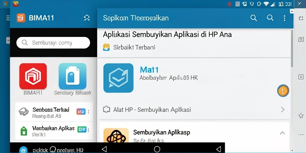 Tampilan antarmuka BIMA11 yang sederhana dan user-friendly.