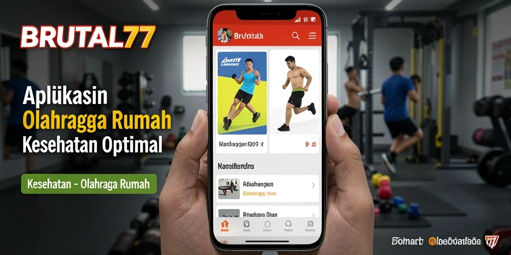 Tampilan antarmuka utama BRUTAL77 untuk olahraga di rumah.