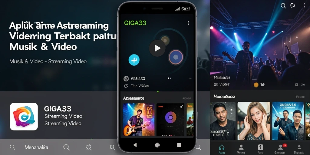 Antarmuka pengguna GIGA33 yang menarik dan mudah digunakan untuk menikmati Streaming Video.