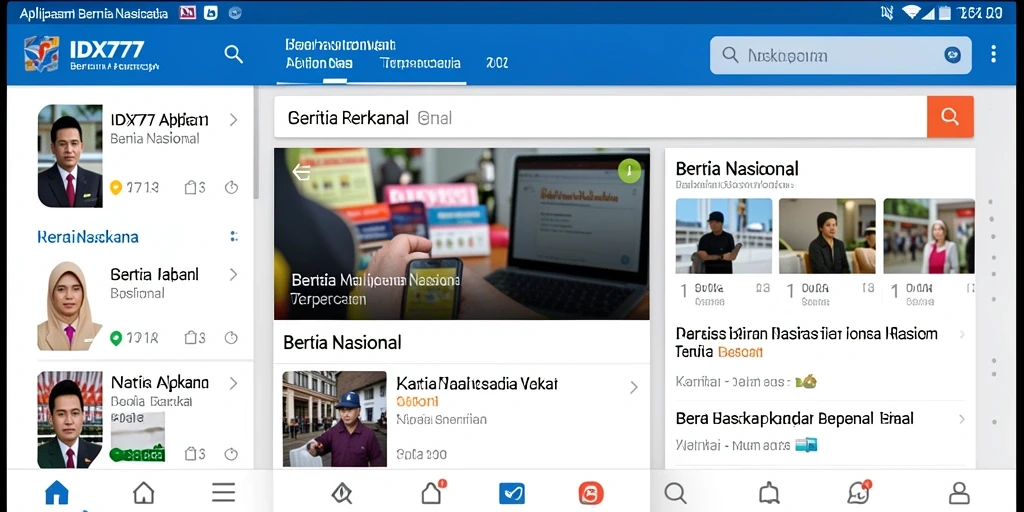Tampilan antarmuka aplikasi IDX777 yang menarik dan informatif.