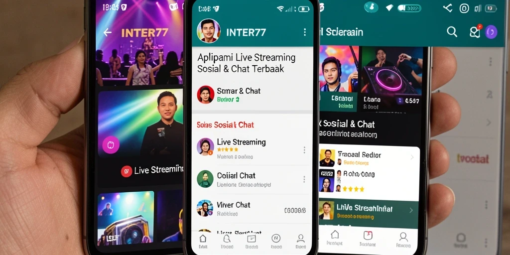 Tampilan antarmuka INTER77 yang modern dan responsif untuk Live Streaming.