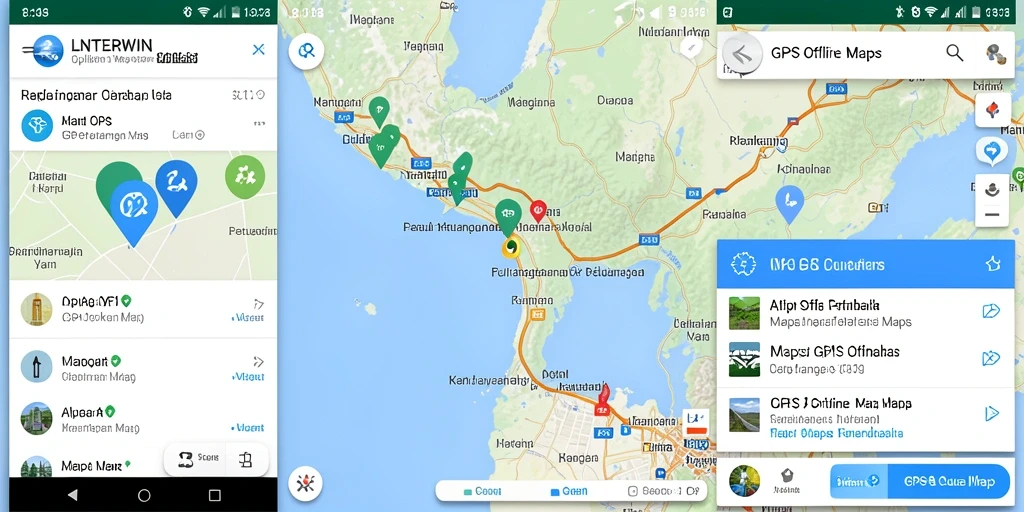 Antarmuka LNTERWIN yang intuitif untuk GPS Offline Maps.