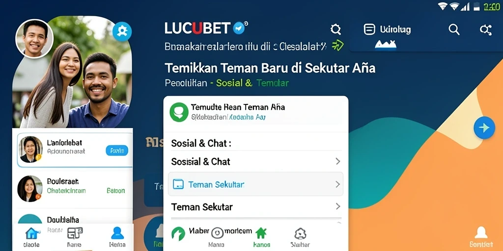Tampilan antarmuka pengguna LUCUBET yang ramah dan menarik.
